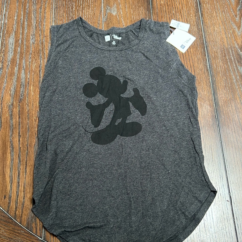 Grey Gap Mickey Mouse Tank Disney XS NWT